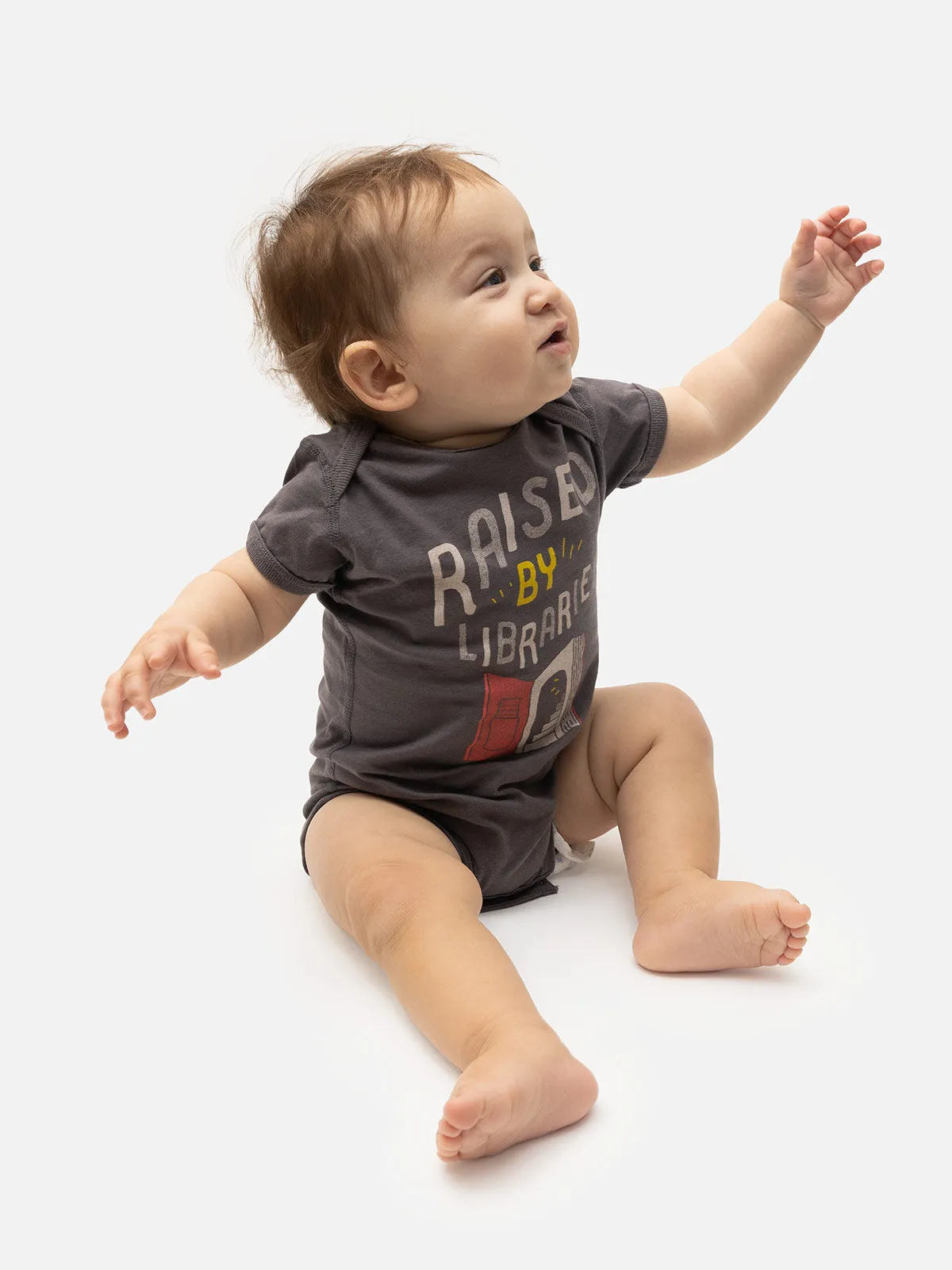Raised by Libraries baby bodysuit