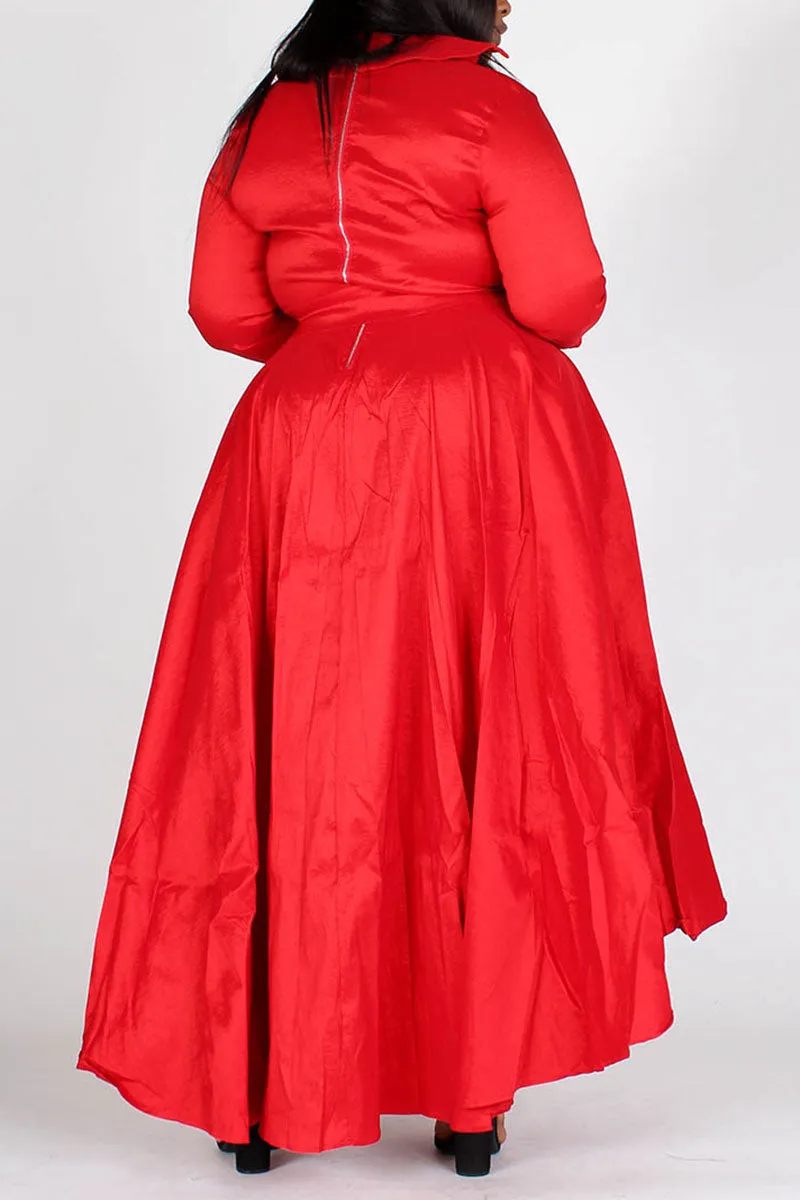 Red Wrap "a-line" Maxi Dress