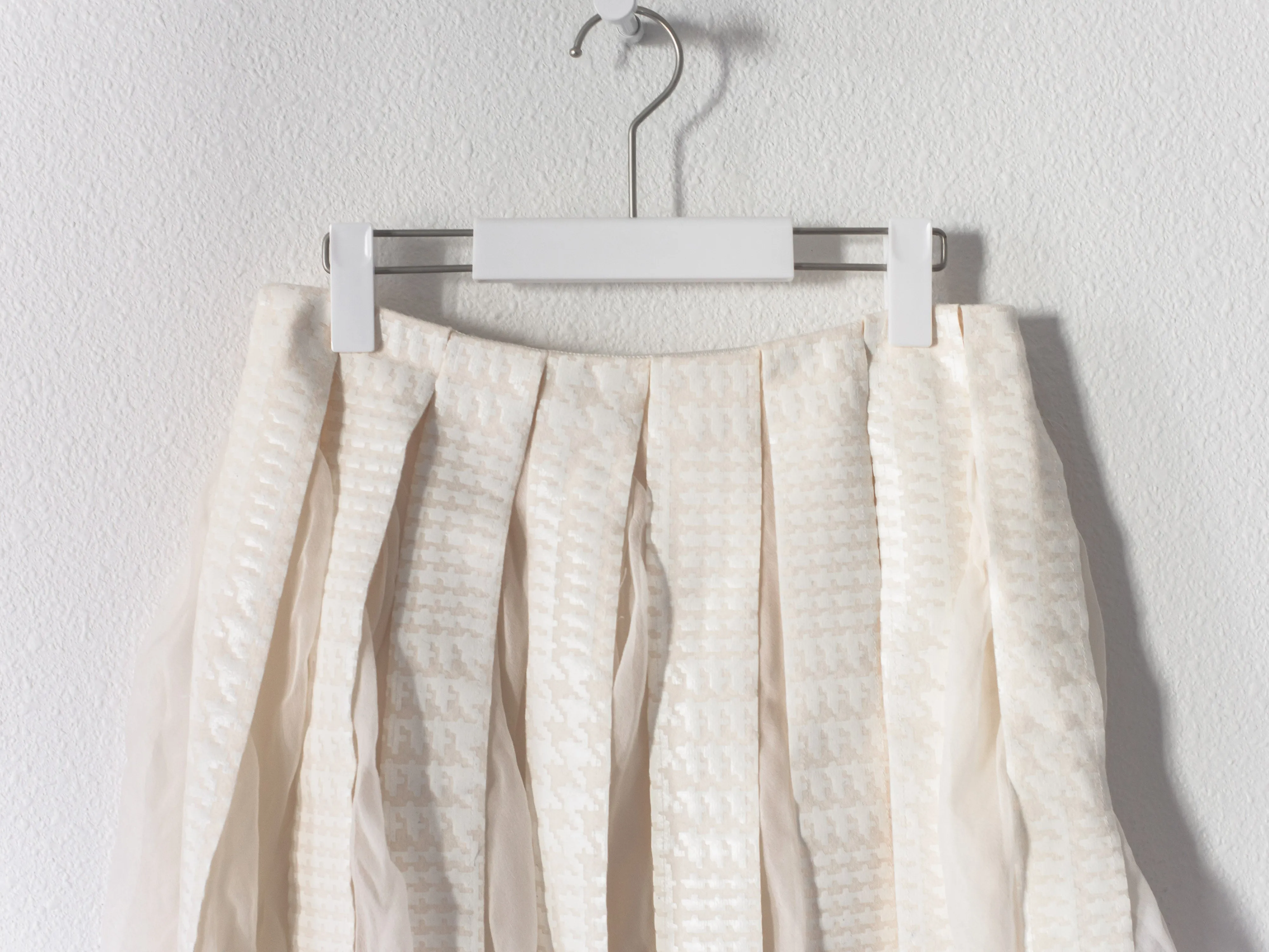 Sacai Silk & Wool Pleated Tulle Skirt