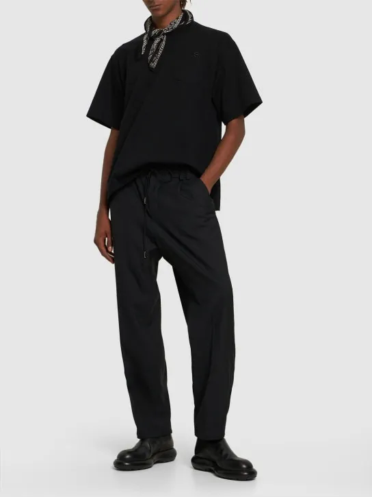 Sacai   Tailored wool blend pants 