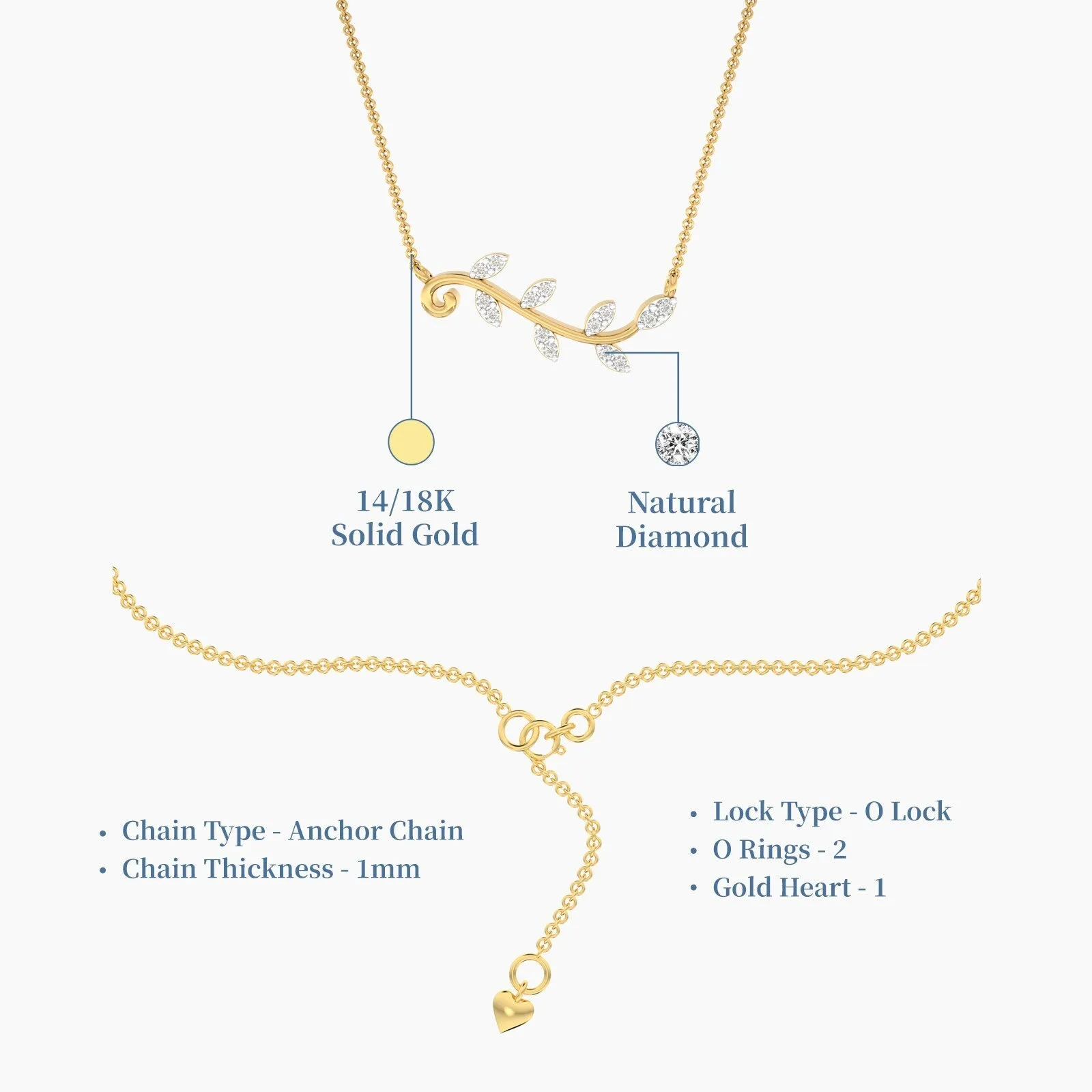 Shinning Olive Leaf Pendant Necklace
