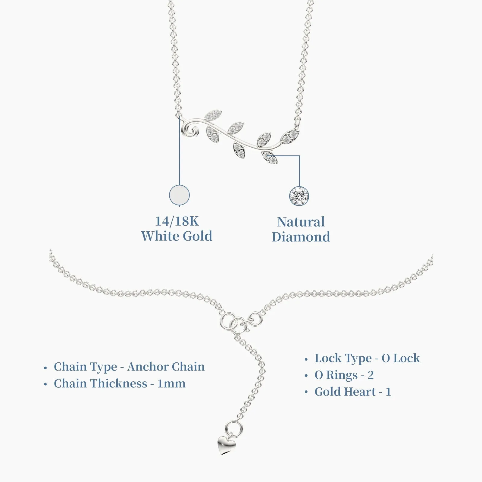 Shinning Olive Leaf Pendant Necklace