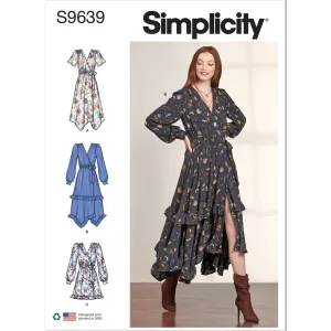 Simplicity Sewing Pattern S9639 Misses' Midi Wrap Dress