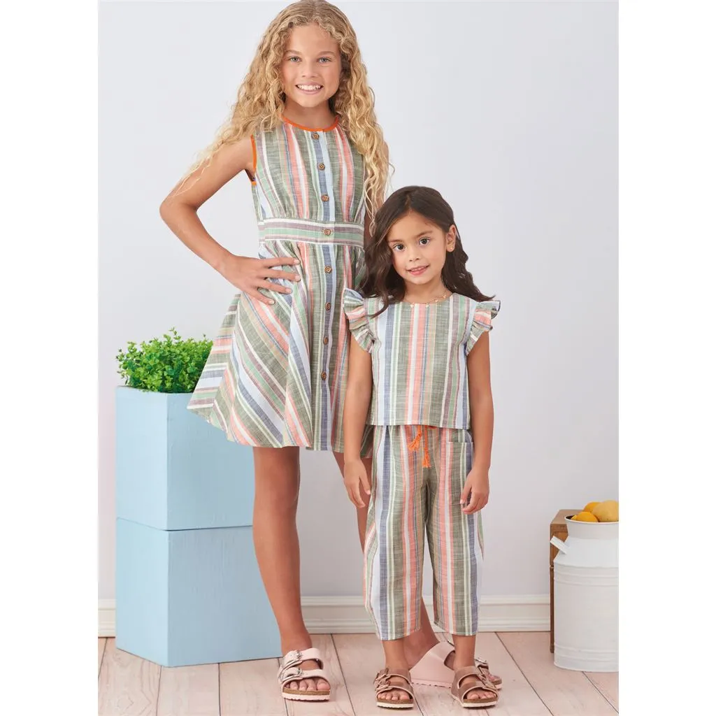Simplicity Sewing Pattern S9761 Children's and Girls' Dress, Top and Pants