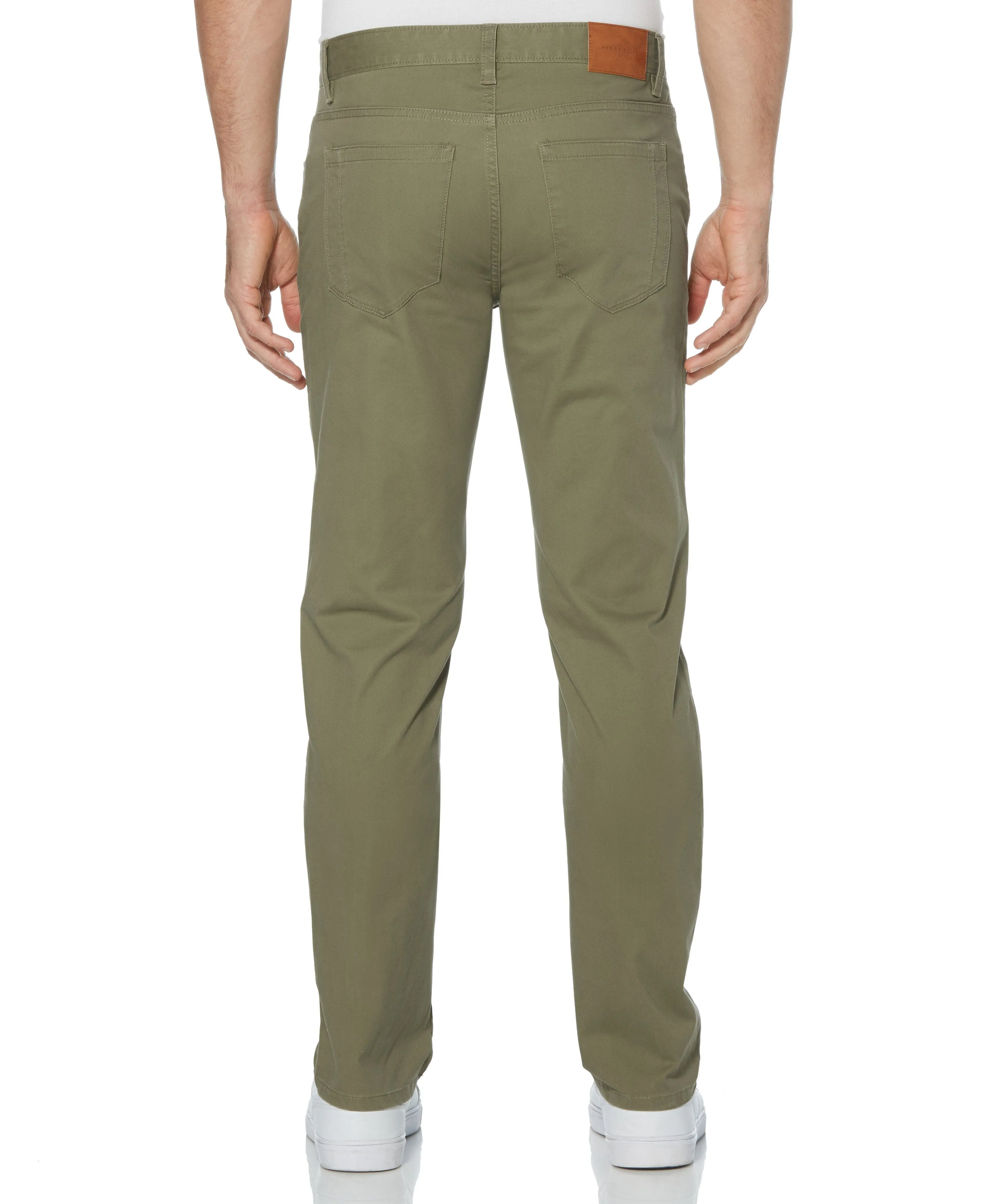 Slim Fit Stretch 5-Pocket Sateen Pant