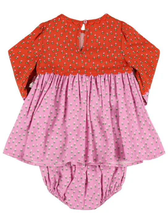 Stella McCartney Kids   Printed viscose dress &amp; diaper cover 