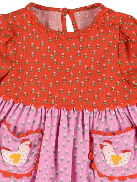 Stella McCartney Kids   Printed viscose dress &amp; diaper cover 