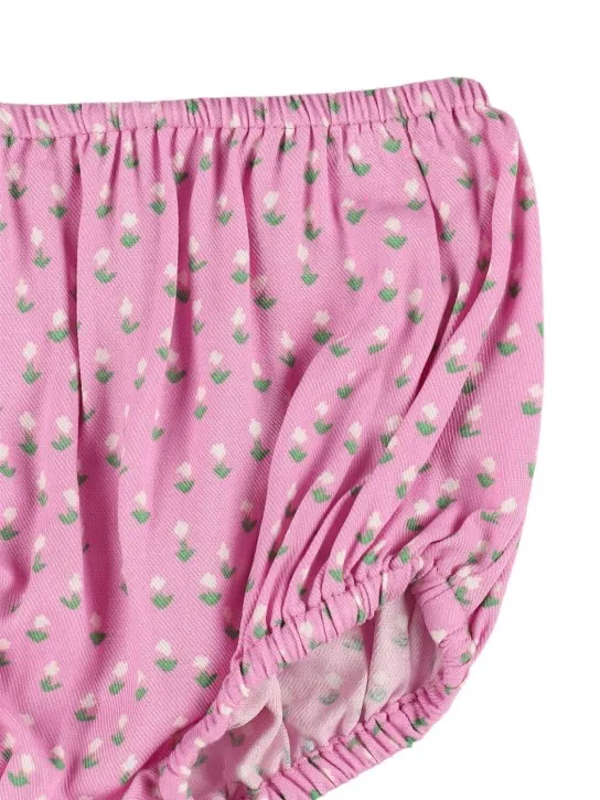 Stella McCartney Kids   Printed viscose dress &amp; diaper cover 