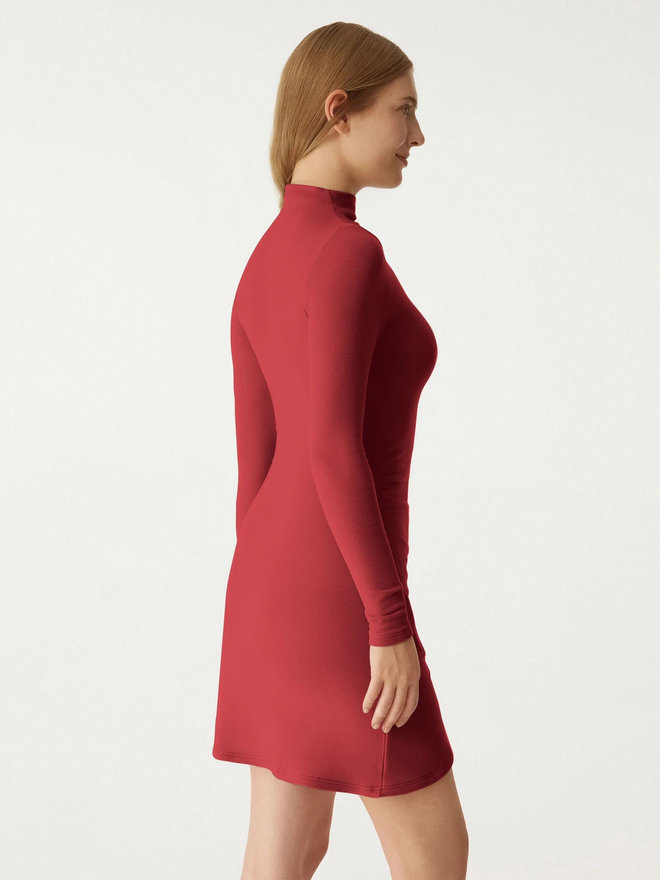 Thermal Wrap Mini Dress
