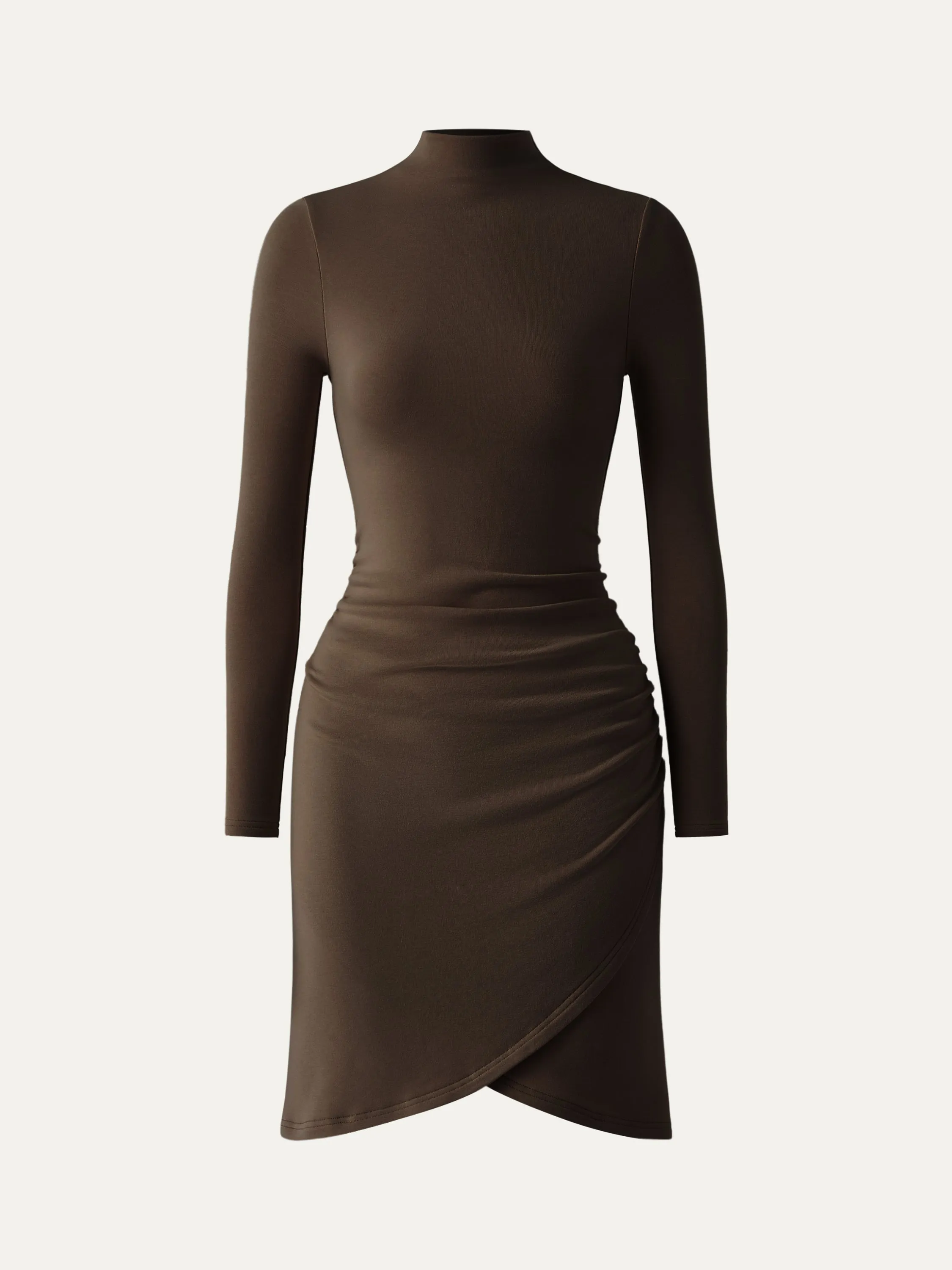 Thermal Wrap Mini Dress