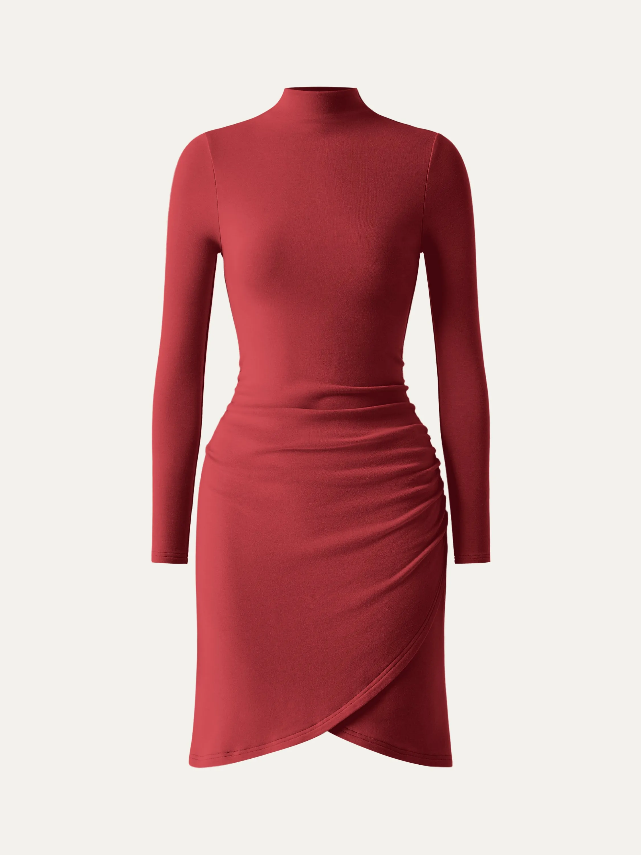 Thermal Wrap Mini Dress