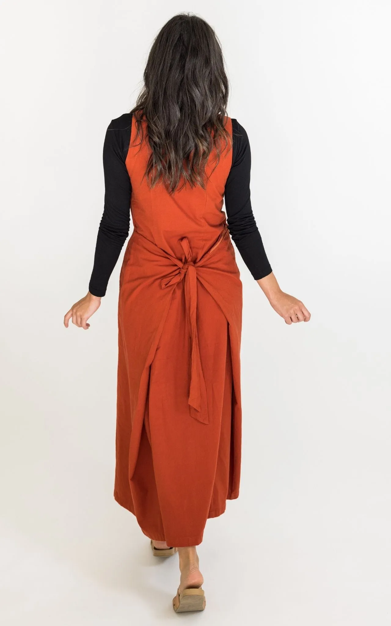 Tibetan Wrap Dress - Rust