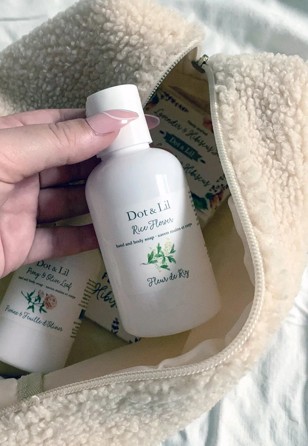 travel-size hand & body soap