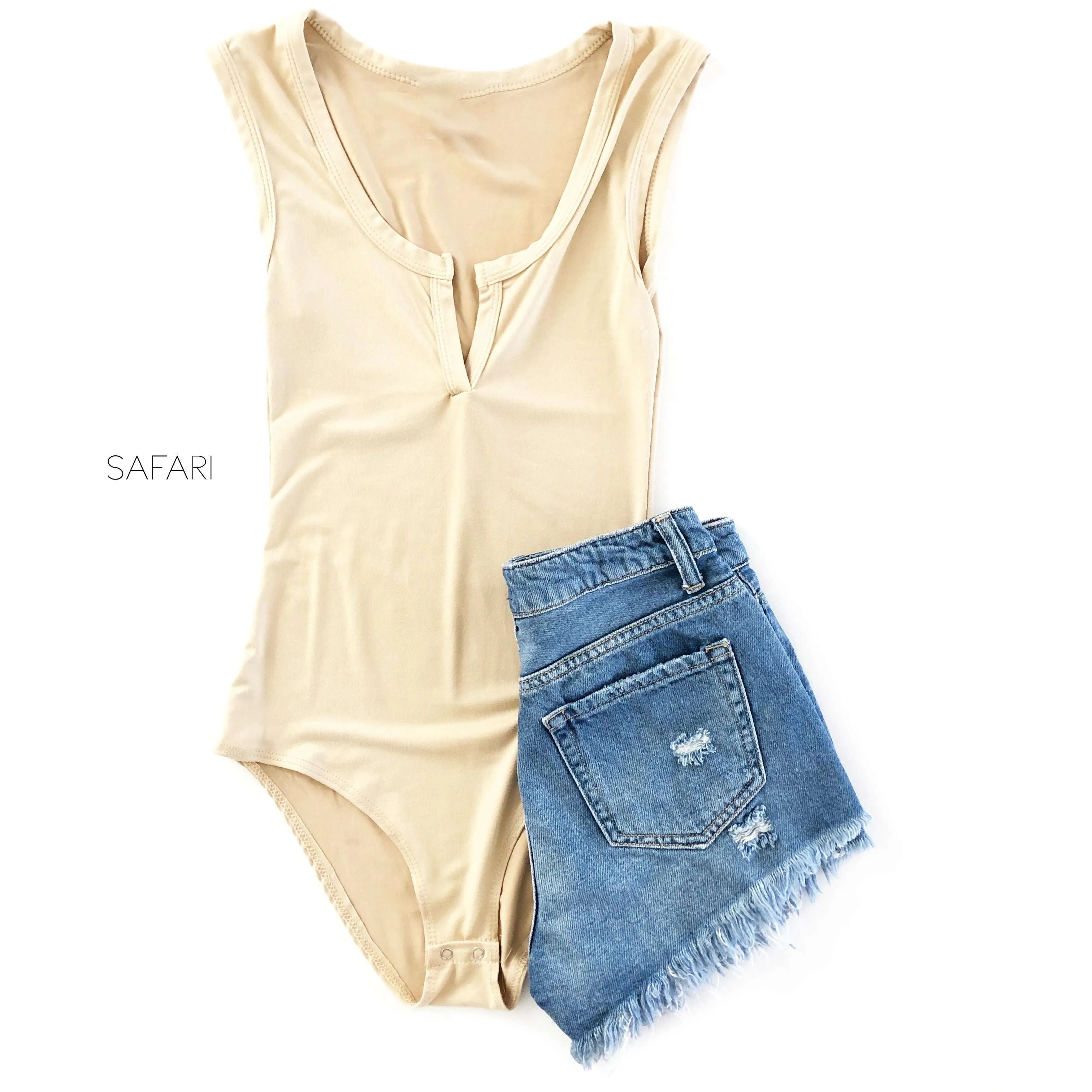 Ultra Soft Split Neck Bodysuit