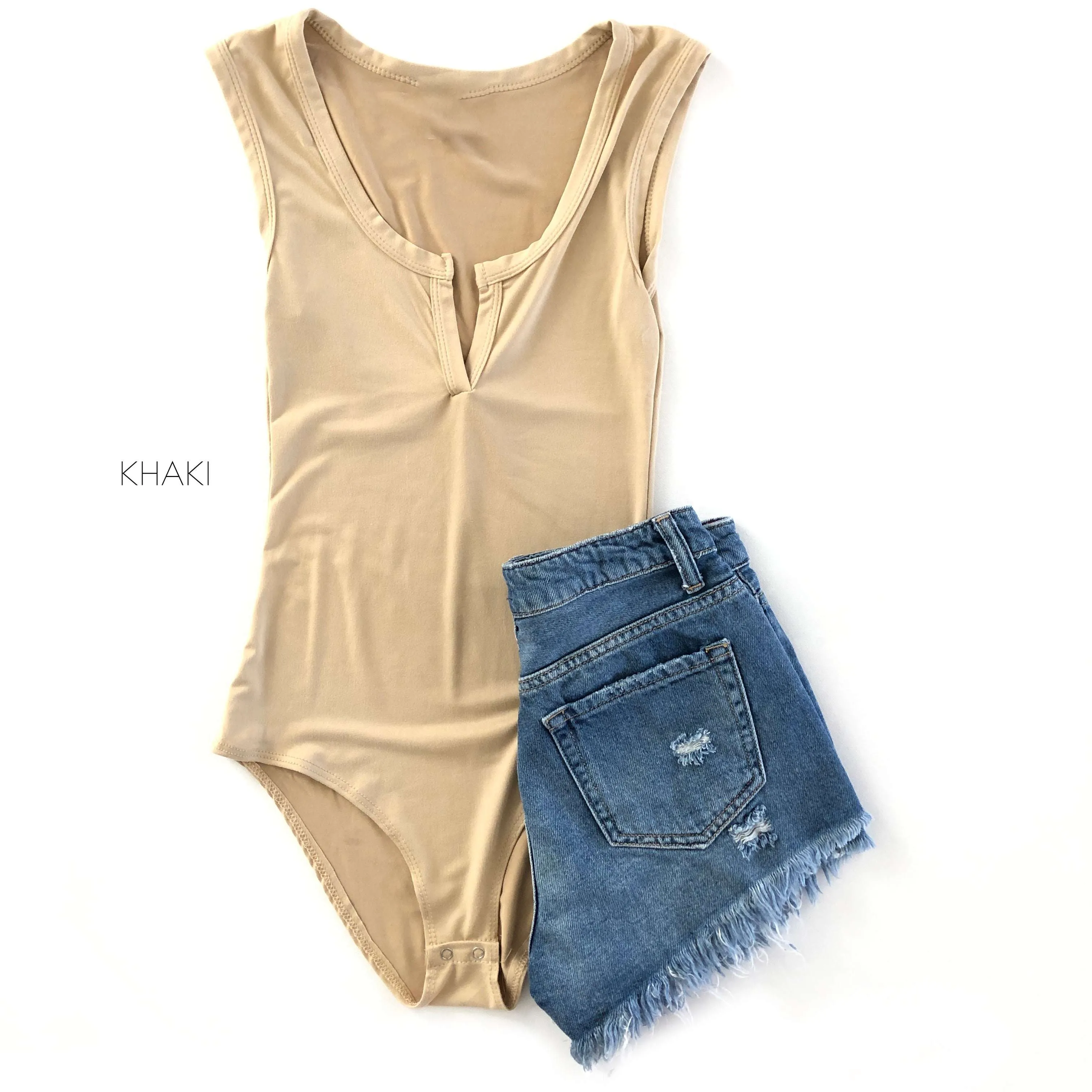 Ultra Soft Split Neck Bodysuit