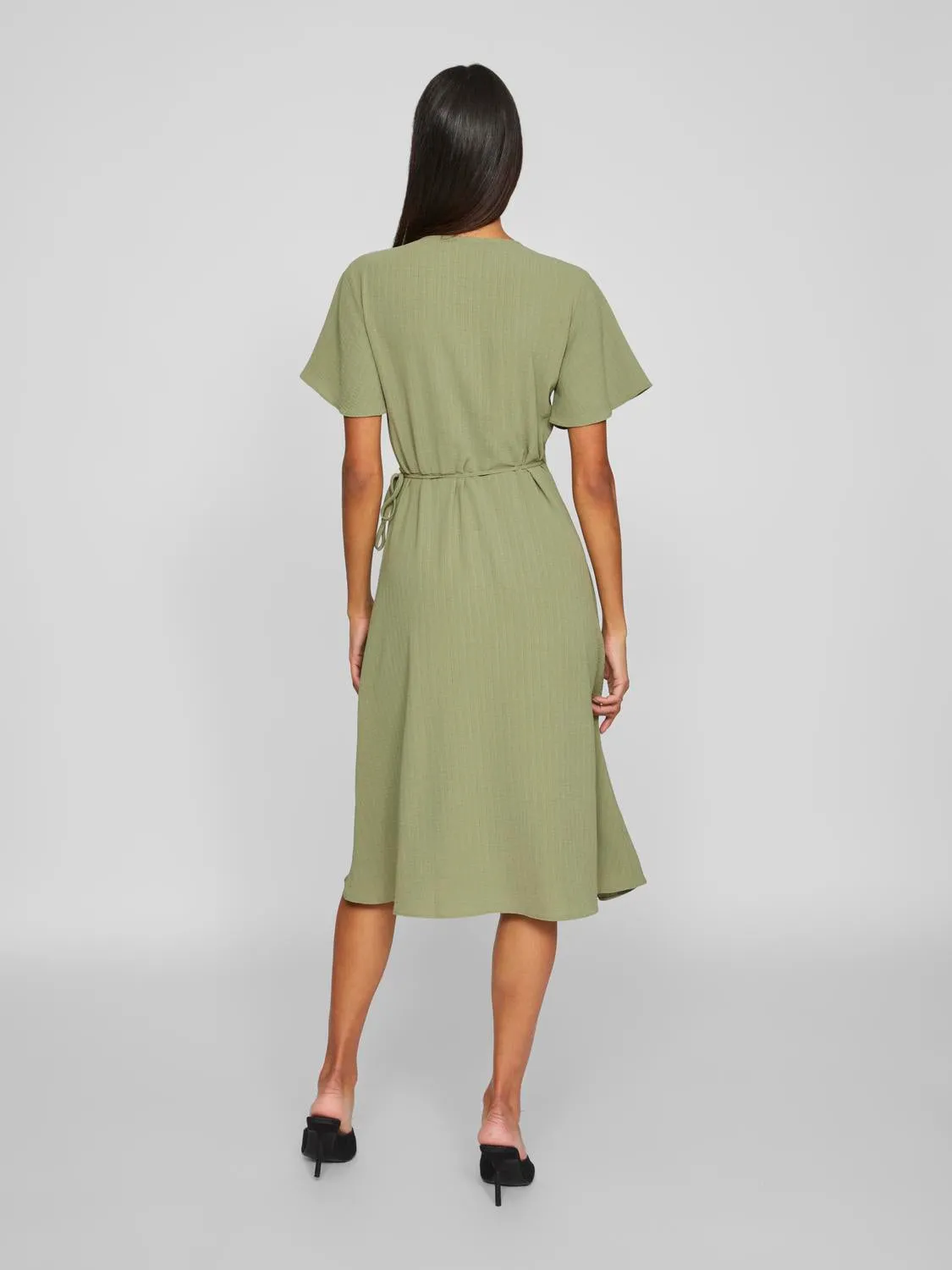 VILOVIE Long Dress - Oil Green