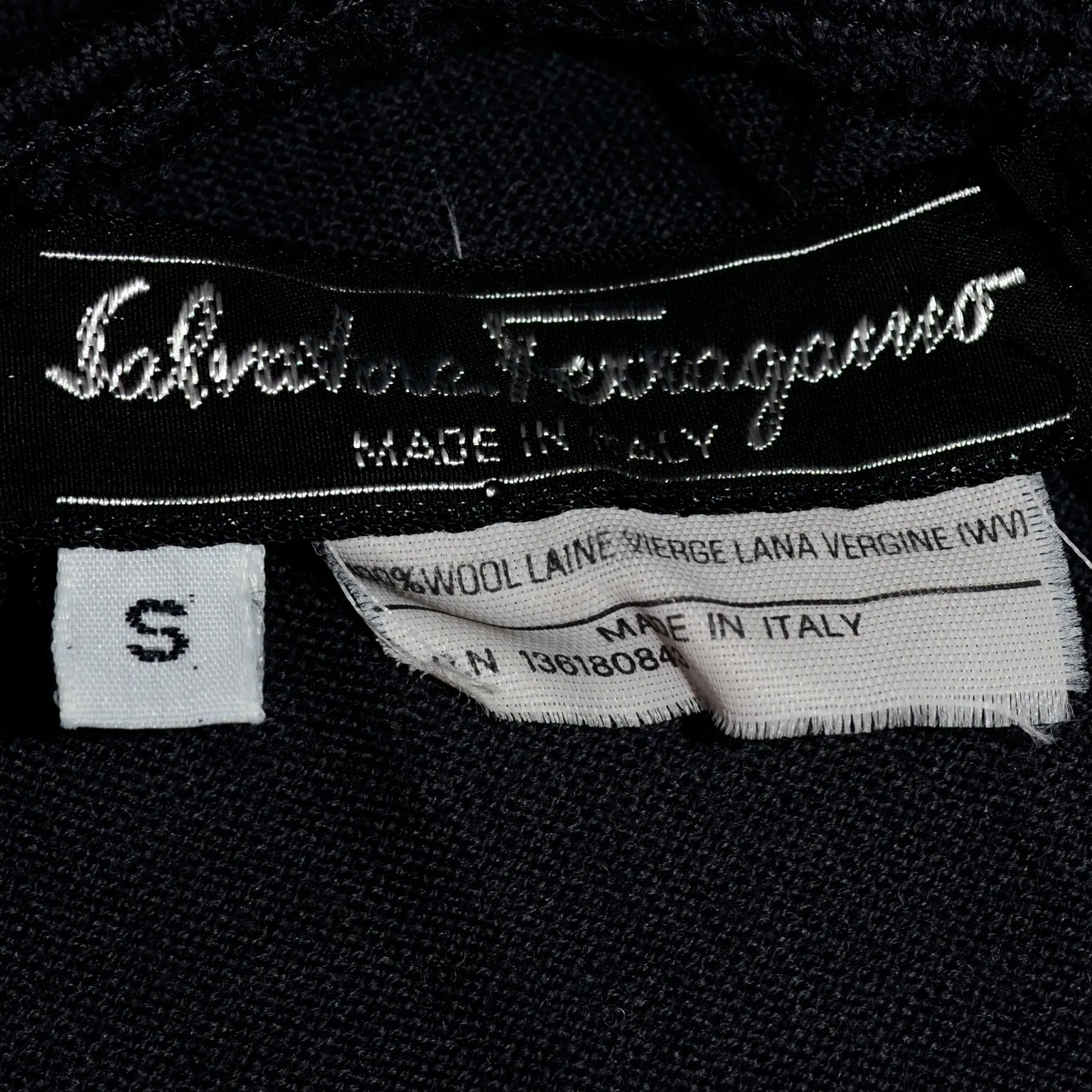 Vintage Charcoal Grey Salvatore Ferragamo Tank Style Wool Bodysuit
