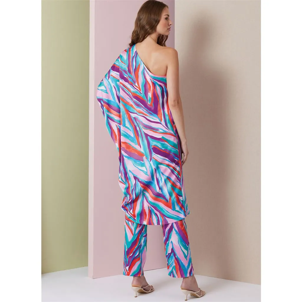 Vogue Pattern V2021 Misses' One Shoulder Dress and Pants