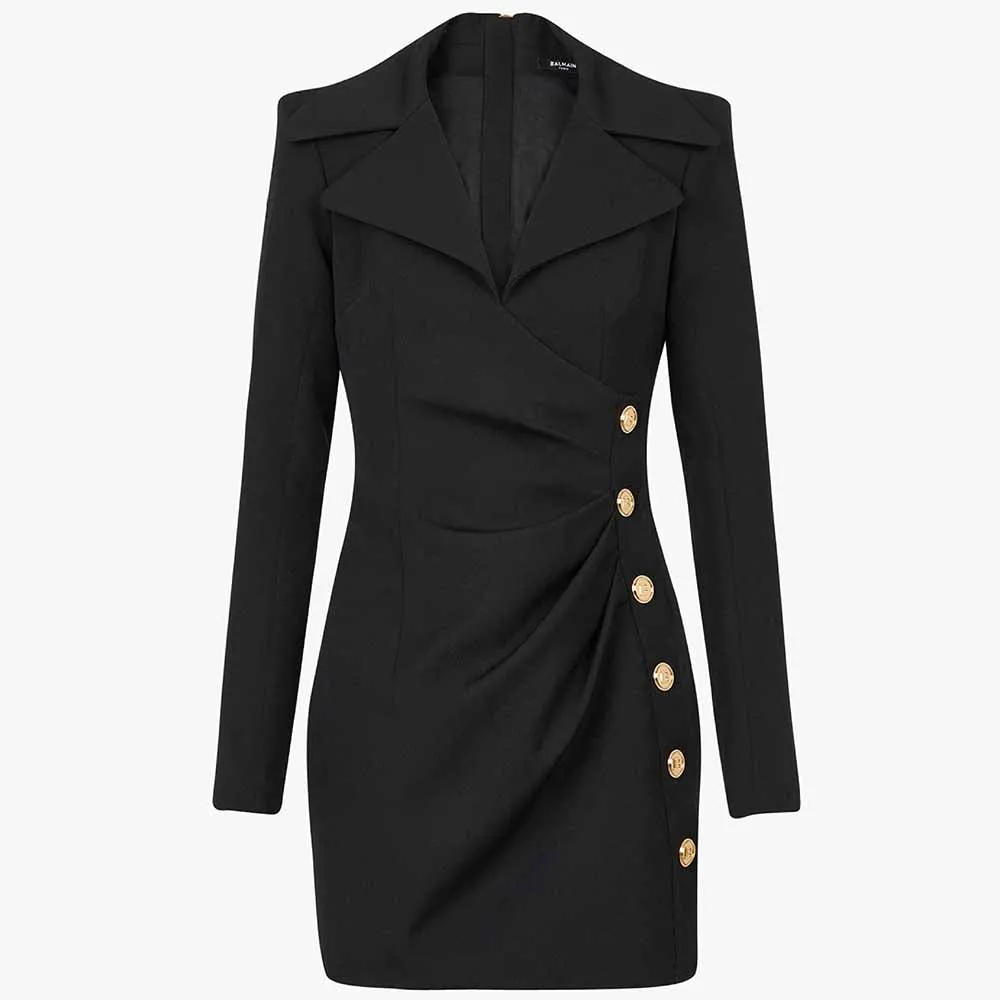 Women Long Sleeve Wrap Mini Dresses