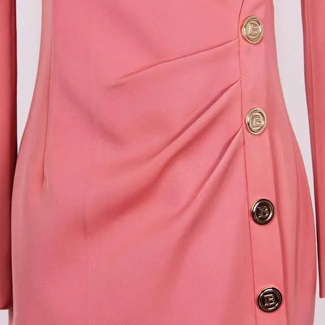 Women Long Sleeve Wrap Mini Dresses