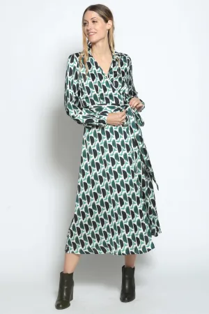 Wrap Shirt Midi Dress