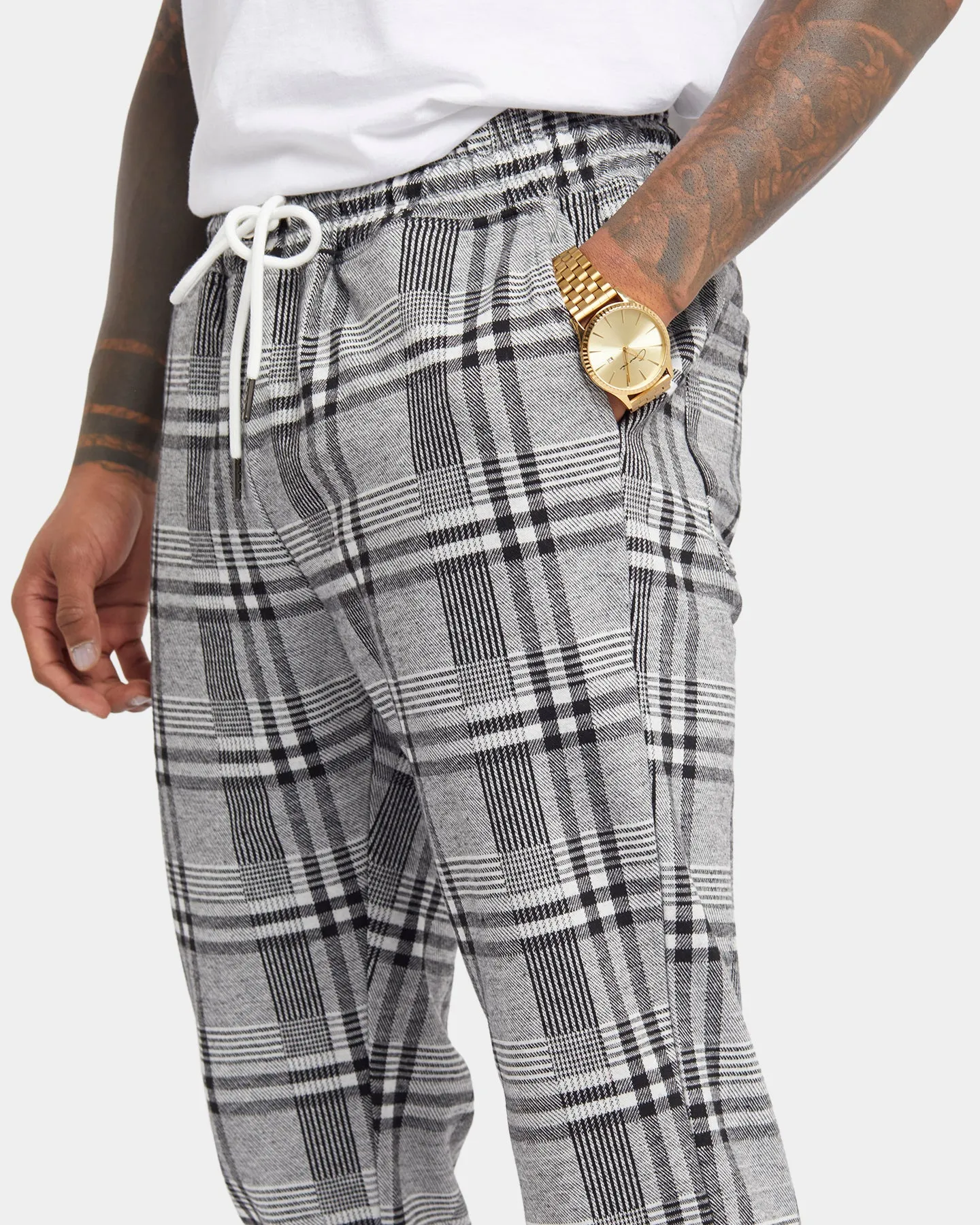 XXIII Tomasz Plaid Pants Black/White