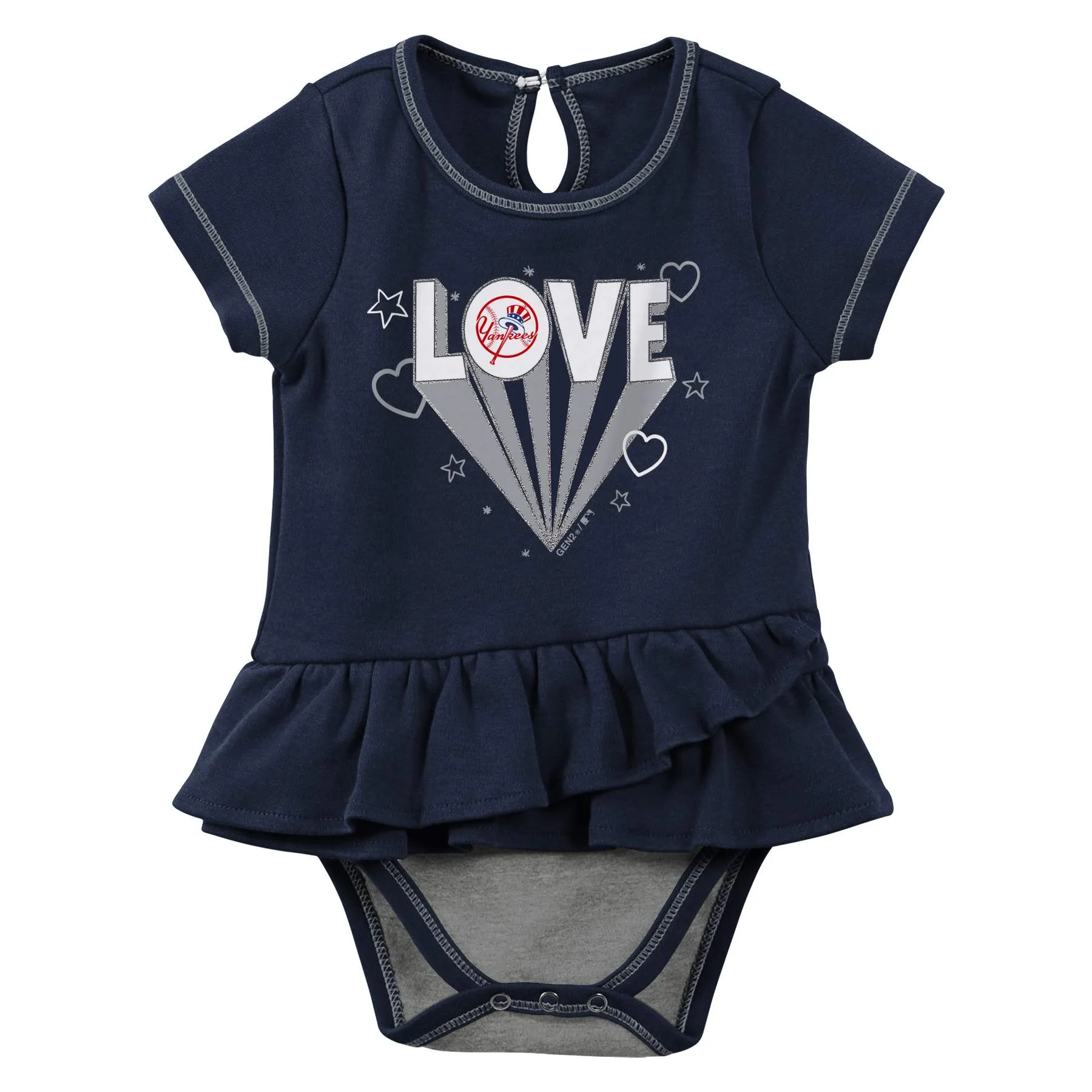 Yankees Girl Bodysuit, Bib and Bootie Set