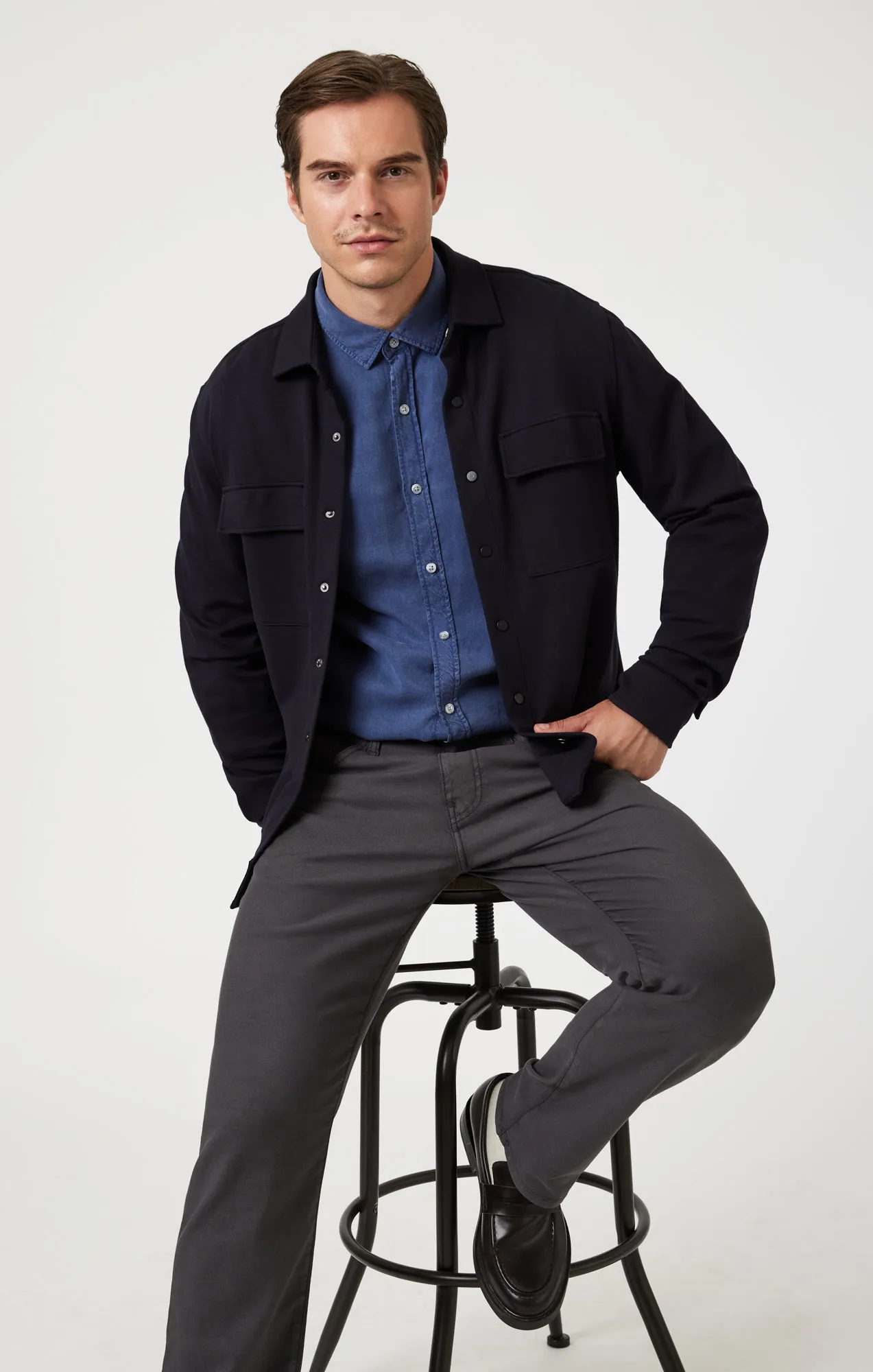 ZACH STRAIGHT LEG IN ASH LUXE TWILL